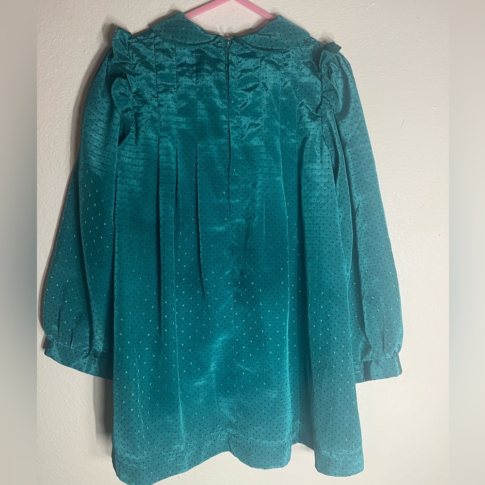 Children’s vintage silk turquoise dress